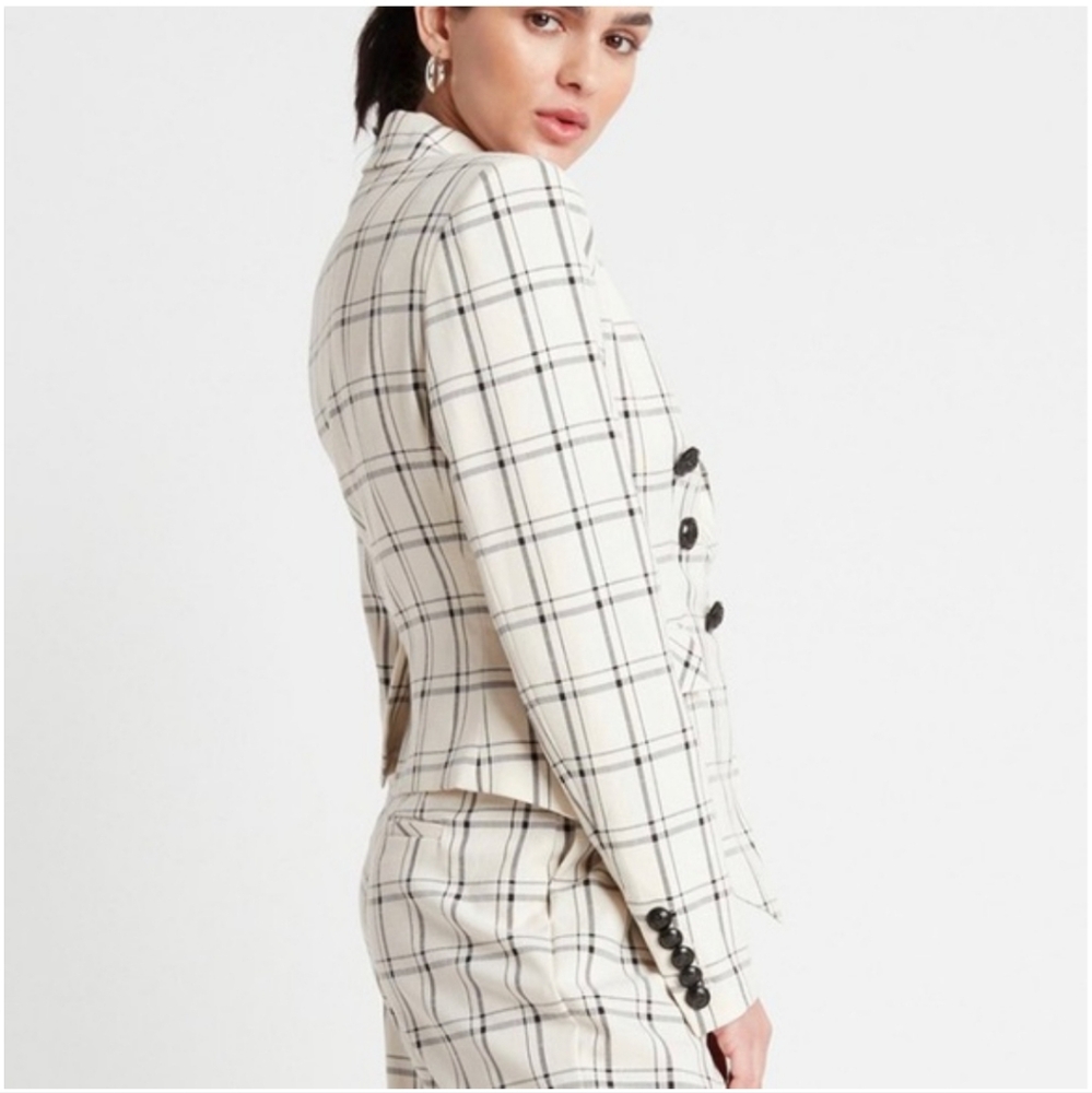 Choosy Brand Double Breasted Plaid Blazer NWT Size 0 - Picture 9 of 9